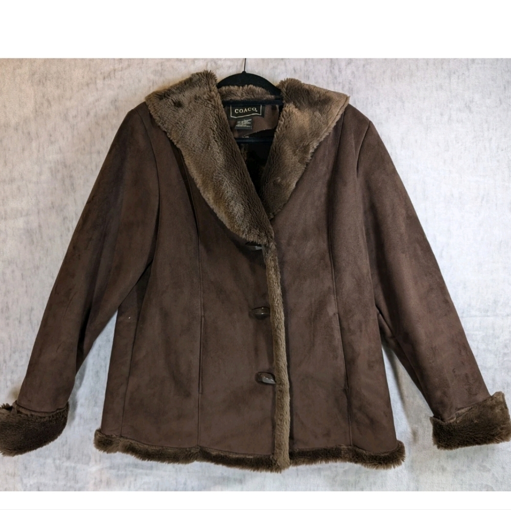 Brown Faux Sherling Jacket